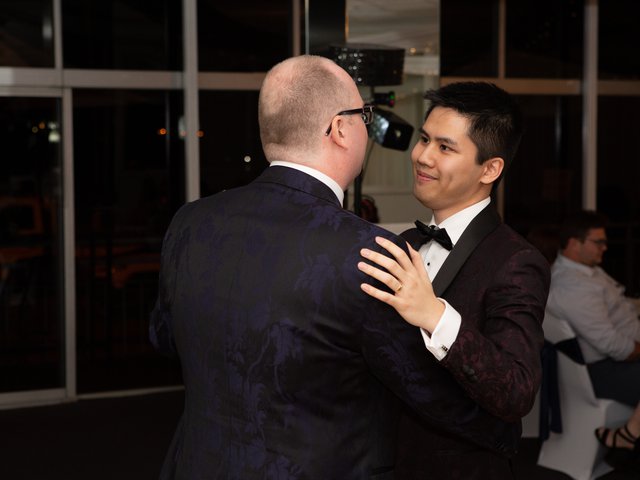 The couple have their first dance